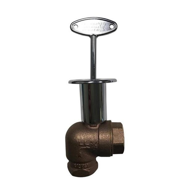 Blue Flame Blue Flame BVL3LCP 0.75 in. Fireplace & Fire Pit Quarter Turn Valve Kit; Angled BVL3LCP